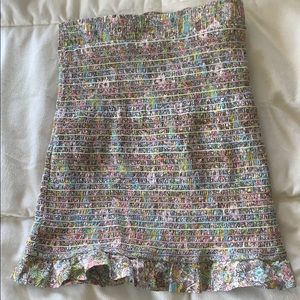 multicolor storia smoked mini skirt